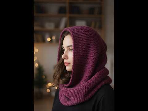 Видео: Шарф-капюшон, экспресс мастер-класс