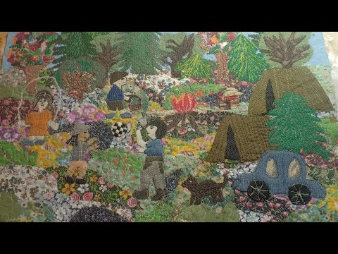 Видео: Картина из мелких лоскутов. Текстильная пицца.