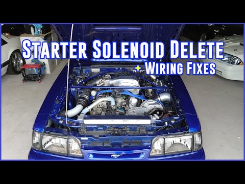Видео: Удаление соленоида стартера Foxbody Mustang и ремонт проводки! - TIPS05E61