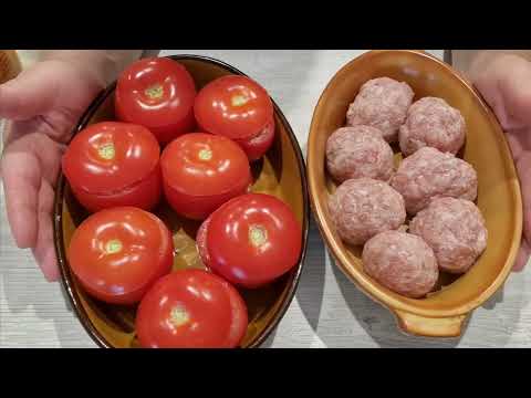 Видео: #обед#Фаршированные помидоры с фаршем .Как и обещала