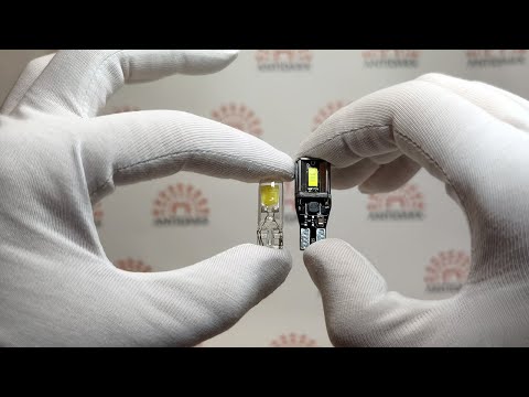 Видео: Led лампы w5w (T10) Canbus, 6000K, 12-24в