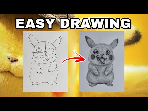 Видео: Как реалистично нарисовать Пикачу 🎨 | Детское искусство покемонов
