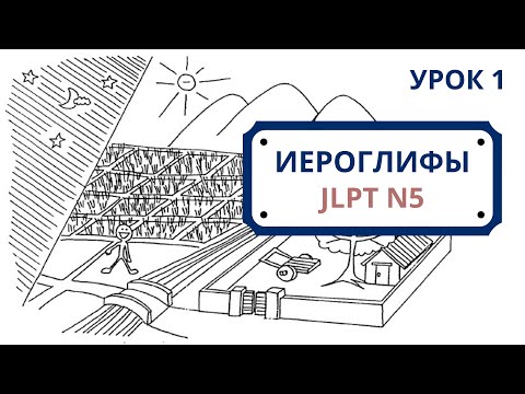 Видео: Японские иероглифы JLPT N5  | Урок 1 (山、川、田、日、月、火、水、木、金、土)