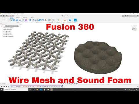 Видео: Звуковая пена и проволочная сетка в Fusion 360 — синусоидальный узор