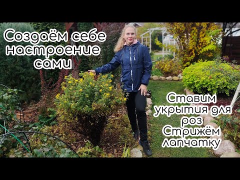 Видео: Создаем себе НАСТРОЕНИЕ сами. Ставим УКРЫТИЯ для роз. СТРИЖЁМ лапчатку