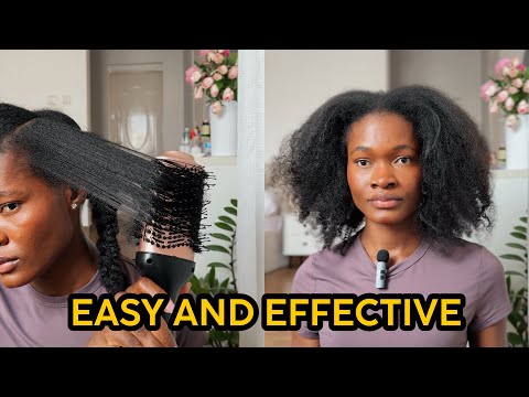 Видео: «Простая и эффективная» укладка феном: шелковистые, готовые к стрижке волосы типа 4 (низкая темпе...