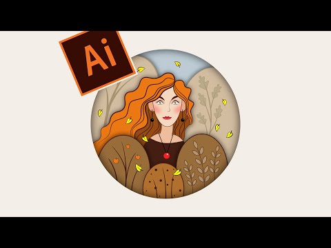 Видео: Девушка - осень. Рисунок в Adobe Illustrator. Векторная графика для начинающих