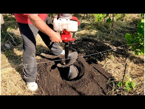 Видео: ✅Бурение мотобуром #Vitals в саду, шнек 300мм, скорость бурения, отзывы doRABOTKA