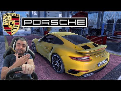 Видео: Porsche 911 TurboS Брутален звук! Euro Truck Simulator 2 /MOD/