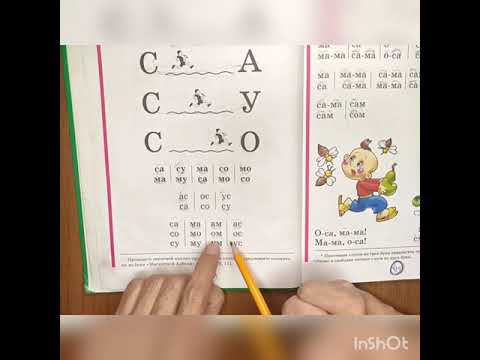 Видео: Читаем Букварь. Слияние слогов СА, СУ, СО.. От студии Наумка.