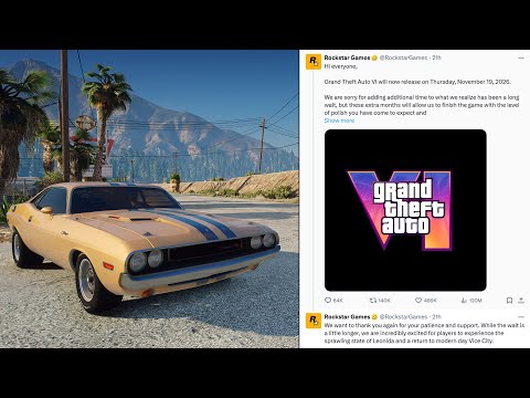 Видео: GTA 6 перенесли на Год (официально) Дата выхода ГТА 6 - 19 ноября 2026 года