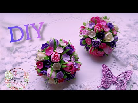 Видео: 🌹Цветы из фоамирана Резиночки букетики с розочками. Foam Paper Flowers 🌹