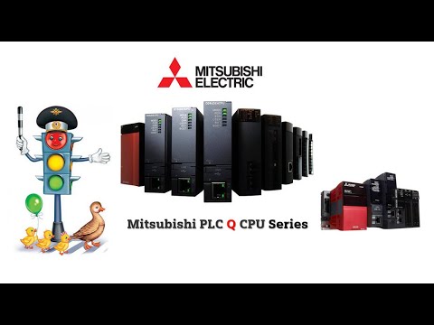 Видео: "Светофор на ПЛК Melsec Q02CPU".