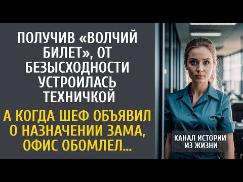 Видео: Получив «волчий билет» устроилась техничкой… А когда шеф объявил о назначении зама, офис обомлел…