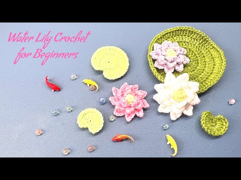 Видео: Урок по вязанию крючком лотоса и водяной лилии | Без музыки 🌸 *ДЛЯ НАЧИНАЮЩИХ*