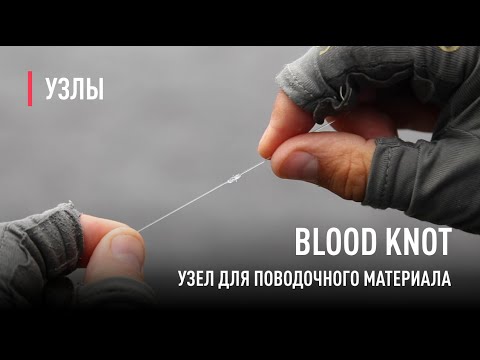 Видео: BLOOD KNOT узел для поводков.