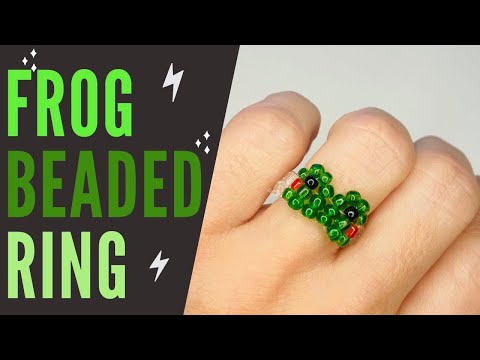 Видео: Как сделать кольцо лягушка из бисера - кольцо лягушка
