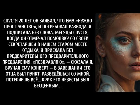 Видео: Спустя 20 лет он потребовал развода, а затем завещание отца уничтожило его   неверный муж