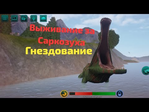 Видео: Выживание за Саркозуха. Гнездование. Конфликт со Спинозавром