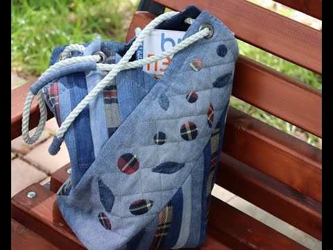 Видео: сумка джинсовая по мастер-классу из ютюба