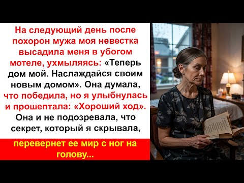 Видео: Невестка выгнала меня в мотель после похорон мужа, но мой секрет всё изменил