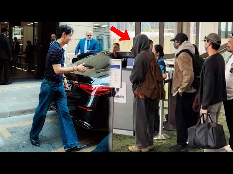 Видео: Минуту назад! Полное видео Тэхёна, только что замеченного в аэропорту Гавайев по пути в Корею