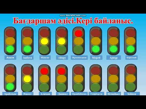 Видео: Бағдаршам әдісі.Кері байланыс.Дайын шаблоны беріледі.87076300595 уатсап