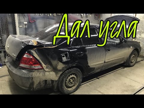 Видео: Ремонт после столба. Nissan Almera Classic