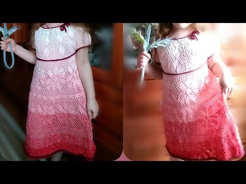 Видео: Летнее платье  "Нежность"для девочки 5- 7 лет из пряжи YarnArt FLOWERS