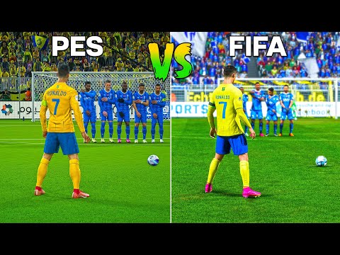 Видео: КРИШТИАНО РОНАЛДУ Штрафные удары | PES против FIFA с 2004 по 2024 год.