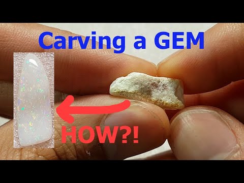 Видео: Dremel Carving Coober Pedy White Opal (Nova Points и оксид церия)