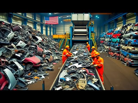 Видео: Как Миллионы Старых Машин Плавят Ради Новой Стали — Гигантский Завод!
