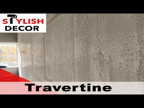 Видео: Travertine(травертин) на большой стене - разбитый на огромные  блоки!