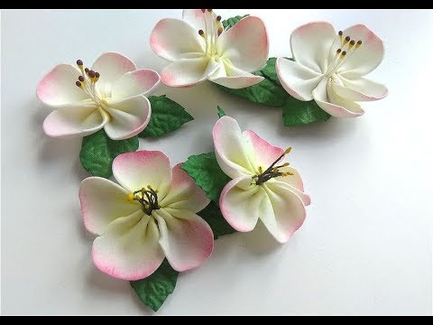 Видео: Простые цветочки из фоамирана за несколько минут