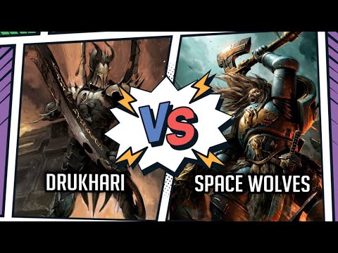 Видео: DRUKHARI VS SPACE WOLVES | Репорт | 1250 pts | Warhammer 40000