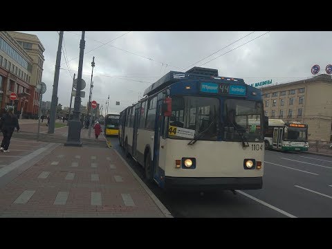 Видео: Троллейбус №44 ЗиУ-683 БМ-1 б.1104 (10.10.2018)