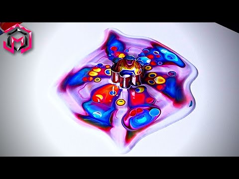 Видео: Я в шоке — Жидкое искусство в открытом стаканчике — Акриловая заливка шаг за шагом