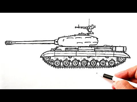 Видео: Как нарисовать Танк ИС-4 (Объект-701)