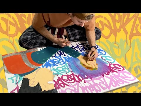 Видео: Пытаюсь закончить холст, который начал 2 года назад