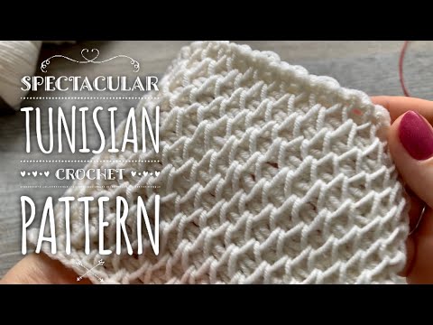 Видео: САМЫЙ КРАСИВЫЙ УЗОР ТУНИССКИМ КРЮЧКОМ 🌹 \ SPECTACULAR TUNISIAN CROCHET PATTERN