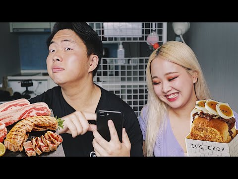 Видео: ВСЛЕПУЮ Заказали Корейскую Еду! Популярные сэндвичи EGGDROP и Корейский Самгепсаль