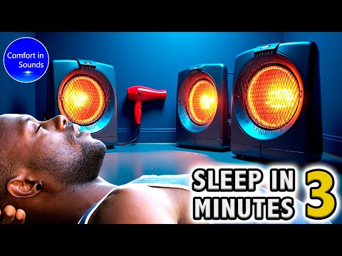 Видео: Расслабляющий белый шум для глубокого расслабления | 3 обогревателя + 1 фен ASMR | Засыпайте глубоко