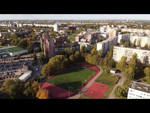 Видео: Autumn view of Purvciems from the air / Осенний Пурвциемс с воздуха