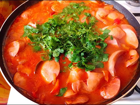 Видео: ЛУЧШАЯ ПОДЛИВА из Сосисок!, Вкусно с любым гарниром!, Сосиски в томатном соусе!