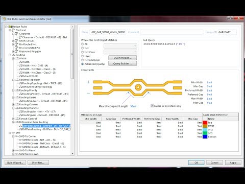 Видео: Altium Designer. Работа с дифференциальными парами.