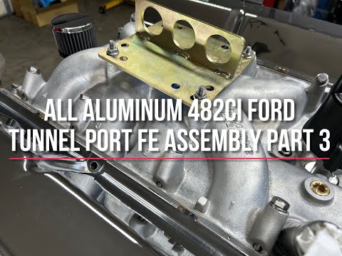Видео: Сборка алюминиевого туннельного порта Ford 482ci Lykins Motorsports FE, часть 3...