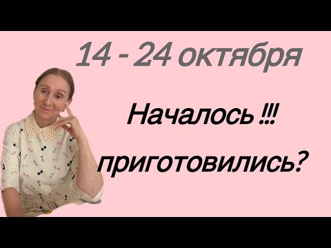 Видео: 🔴 14 - 24 октября 🔴 Началось !!!…. Приготовились?…. Розанна Княжанская