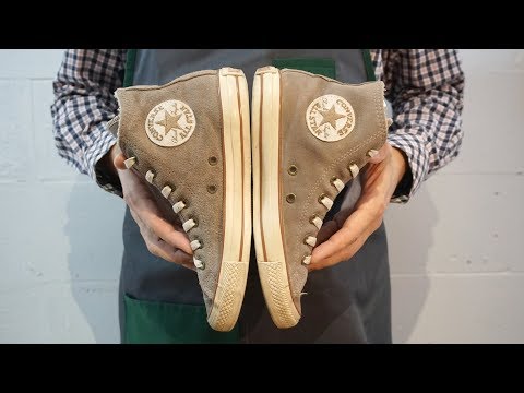 Видео: Покраска и восстановление светлой замши Converse - Dr.Leather