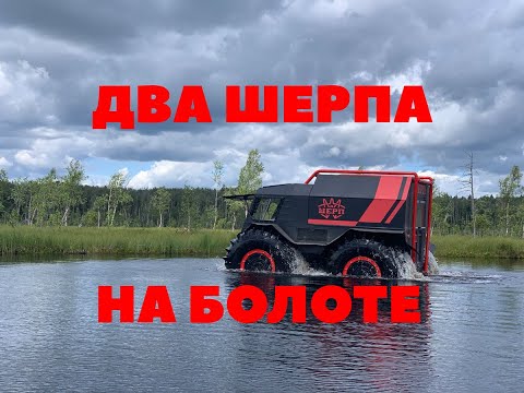 Видео: Два ШЕРПА на болоте. Шерп МАКС - первые километры. Гиблое место рядом с Москвой.