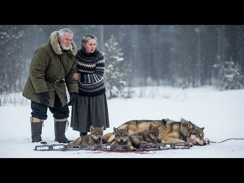 Видео: Ветеран в тайге спасает раненую волчицу и её волчат — невероятная история